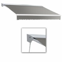 Awntech DM8-US-G 8 ft. Destin with Hood Manual Retractable Awning, Gray - 78 in.