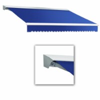 Awntech DTL10-US-BB 10 ft. Destin with Hood Left Motor & Remote Retractable Awning, Bright Bl