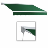 Awntech DTL18-US-F 18 ft. Destin with Hood Left Motor & Remote Retractable Awning, Forest Gre