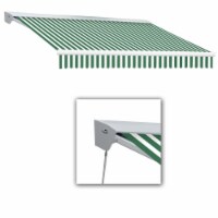 Awntech DTL8-US-FW 8 ft. Destin with Hood Left Motor & Remote Retractable Awning, Forest Gree
