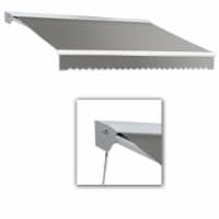 Awntech DTL8-US-G 8 ft. Destin with Hood Left Motor & Remote Retractable Awning, Gray - 78 in