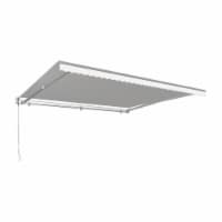 Awntech DTR10-US-W 10 ft. Destin Hood Right Motor with Remote Retractable Awning, Off White -