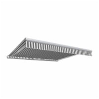 Awntech KWL12-US-GW 12 ft. Key West Full Cassette Left Motor & Remote Retractable Awning, Gra