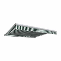 Awntech KWR10-US-FW 10 ft. Key West Full Cassette Right Motor Retractable Awning, Forest Gree