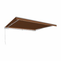 Awntech MTL18-US-TER 18 ft. Maui Left Motor & Remote Retractable Awning, Terra Cotta - 120 in