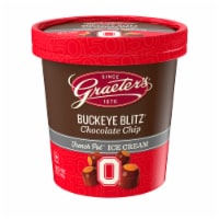 Graeter's® Buckeye Blitz Chocolate Chip French Pot® Ice Cream Perspective: Main