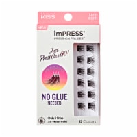 KISS imPRESS Lash Clusters, imPRESS Falsies, Lavish Volume, 12mm-14mm, 12 Clusters Perspective: Main