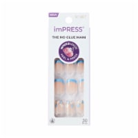Light Neutral + Blue Tip French