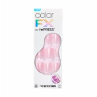 KISS imPRESS No Glue Mani Press On Nails, Color FX, Pop Star, Pink, Short Squoval, 30 ct Perspective: Main