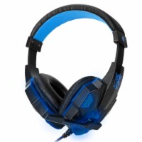 Gaming Headsets Stereo Bass Over Ear Headphones LED Light Earmuff with Mic 3.5mm Plug USB