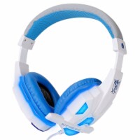 Gaming Headsets Stereo Bass Over Ear Headphones LED Light Earmuff with Mic 3.5mm Plug USB