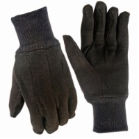 Big Time Products 243623 Mens True Grip Large Brown Cotton Jersey Glove Pack of 6
