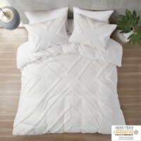 Gracie Mills Cotton Chenille Comforter Set Ivory Full/Queen