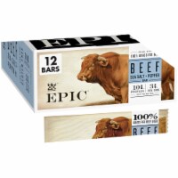 EPIC Keto and Paleo Friendly Beef Sea Salt Pepper Protein Bars Healthy Snacks Perspective: Main
