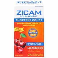 Zicam Cold Remedy Wild Cherry Flavor Lozenges 25 Count