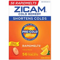 Zicam Cold Remedy RapidMelts Citrus Flavor Quick Dissolve Tablets, 56 Counts (Pack of 2)