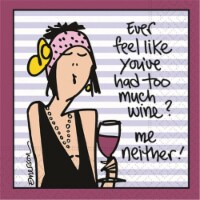 Too Much Wine Cocktail Napkins