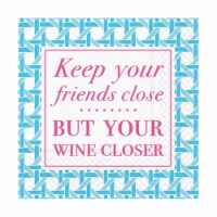 Design Design DESIGN62410061 Keep Your Friends Close Cocktail Napkin