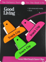 Good Living Neon Mini Snack Clips Perspective: front