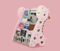 TR LAYNE Cute Giraffe Plastic Book Shelf Organizer for kids bedroom.