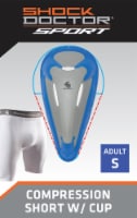 Shock Doctor® Sport Compression Short with Flex Cup - White Perspective: Main