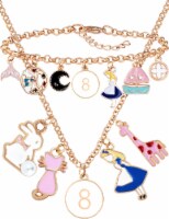 DoraDreamDeko 8th Birthday Silver Necklace, Charm Bracelet, Gifts for Girls