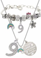 DoraDreamDeko 9th Birthday Gifts for Girls: Necklace, Bracelet, Charm & More