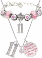 VeryMerryMakering Pink 11th Birthday Jewelry Gifts for Girls