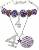VeryMerryMakering Pink 4th Bday Gifts for Girls: Necklace, Bracelet, Jewelry