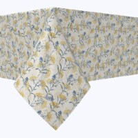 Rectangular Tablecloth, 100% Cotton, 60x104 , Yellow Berries with Flowers