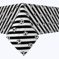 Rectangular Tablecloth, 100% Cotton, 60x104 , Soccer Ball Stripe