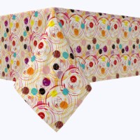 Rectangular Tablecloth, 100% Cotton, 60x120 , Floral 196