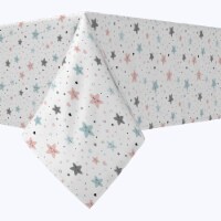 Rectangular Tablecloth, 100% Cotton, 60x120 , Pink & Blue Stars