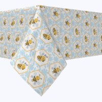 Rectangular Tablecloth, 100% Cotton, 60x120 , Cartoon Honeycomb Bees