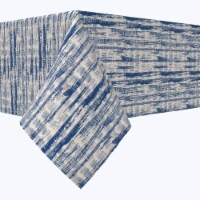 Rectangular Tablecloth, 100% Cotton, 60x84 , Blue Batik Stripe