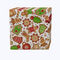 Napkin Set of 4, 100% Cotton, 20x20 , Christmas Cookies