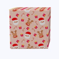 Napkin Set of 4, 100% Cotton, 20x20 , Cute Christmas Allover Pattern