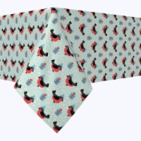 Rectangular Tablecloth, 100% Cotton, 52x120 , Winter Cardinals & Presents