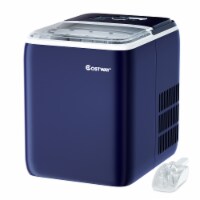 Costway Portable Countertop Ice Maker Machine 44Lbs/24H Self-Clean w/Scoop Navy