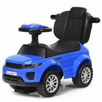 Costway 3 in 1 Ride on Push Car Toddler Stroller Sliding Car w/Music Blue