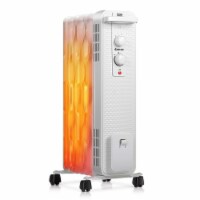 Costway 1500W Oil-Filled Heater Portable Radiator Space Heater w/ Adjustable Thermostat