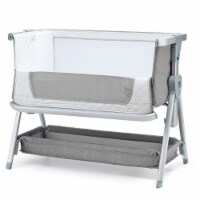 Babyjoy Baby Bed Side Crib Portable Adjustable Infant Travel Sleeper Bassinet Peach Dark 1 unit Foods Co