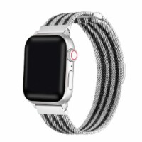 Infinity Bi-Color Silver/Black Band for Apple Watch Series 1,2,3,4,5,6 & SE - Size 38mm/40mm
