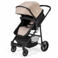 Costway 2 In 1 Foldable Baby Stroller Kids Travel Newborn Infant Buggy PUS01hchair Gray\