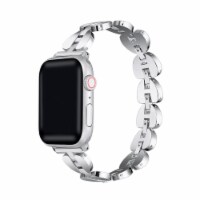 Julia Silver Stainless Steel Band for Apple Watch Series 1,2,3,4,5,6 & SE - Size 42mm/44mm