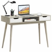 Costway Computer Desk Writing Table w/ Drawers Laptop PC Workstation Home Oak\Walnut Oak