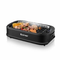 Costway Smokeless Electric Grill Portable Nonstick BBQ w/ Turbo Smoke Extractor