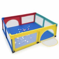 Costway Baby Playpen Infant Large Safety Play Center Yard w/ 50 Ocean Balls