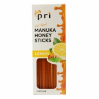 PRI Manuka Honey Lemon Sticks - 10 count