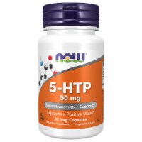 NOW® Foods 5-HTP Neurotransmitter Support Dietary Supplement Veg Capsules 50mg